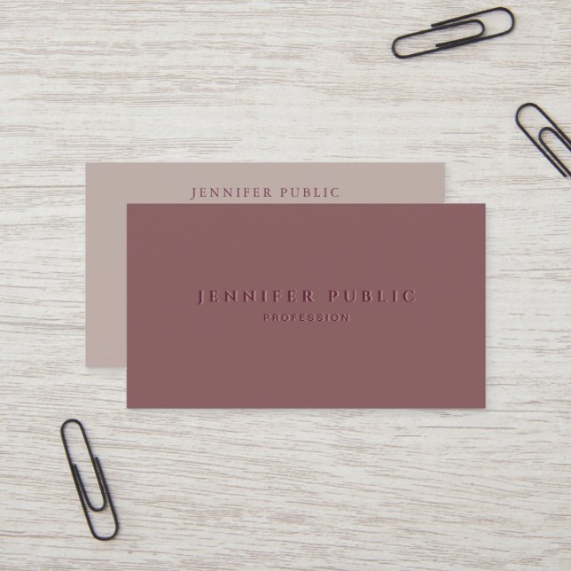 Custom Professional Elegant Template Simple Luxury Business Card (Front/Back In Situ)