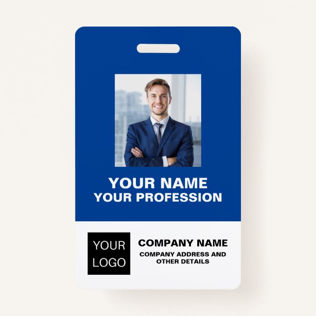 Custom Professional Employee Photo Office Id card  ID Badge (Front)