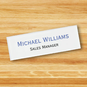 Custom Professional Executive Title Plain Magnetic Name Tag
