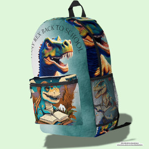 Custom Professional illustration dinosaur Reptile Printed Backpack