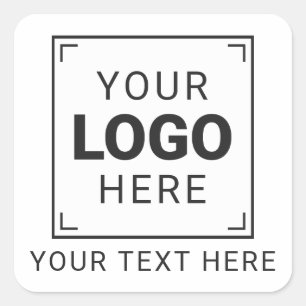 Custom Professional Logo and Text Business Square Sticker