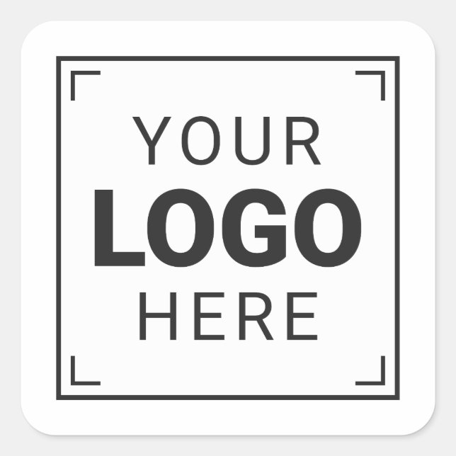 Custom Professional Logo Business Square Sticker (Front)