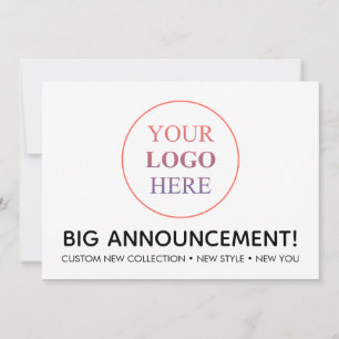 Custom Professional Logo – No Minimum Order Announcement