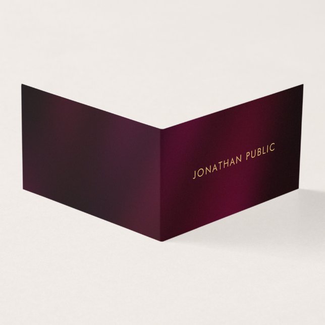 Custom Professional Modern Elegant Luxury Folded Business Card (Outside)