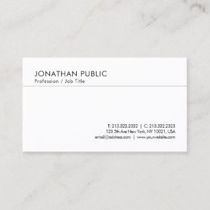 Custom Professional Modern Minimalist Template Business Card