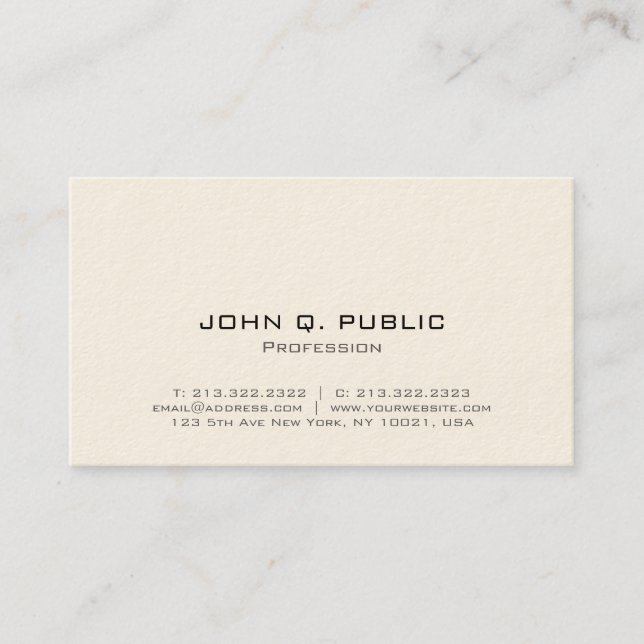Custom Professional Modern Simple Template Business Card (Front)