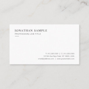Custom Professional Modern Sleek Minimal Template Business Card