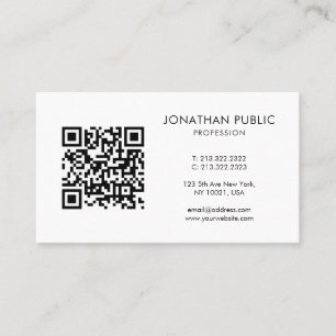 Custom Professional Modern Your QR Code Barcode Business Card