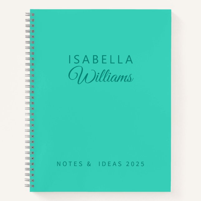 Custom Professional Notebook Modern Blue (Front)