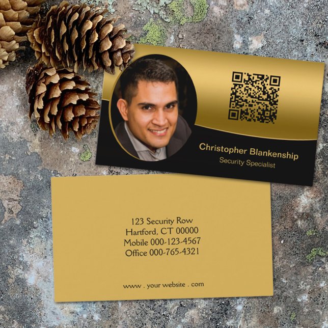 Custom Professional Photo QR Code  Business Card (Creator Uploaded)