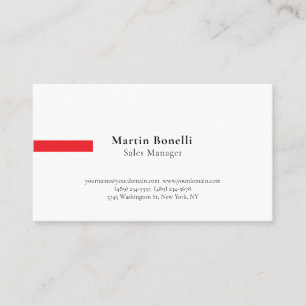 Custom Professional Plain Black & White Classical Business Card