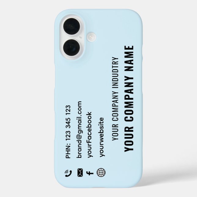 Custom Promo Business Logo Pro card case (Back)