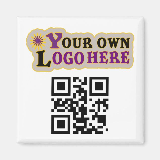 Custom promo QR code Magnet (Front)