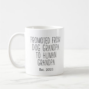 Custom Promoted To Human Grandpa Funny Coffee Mug