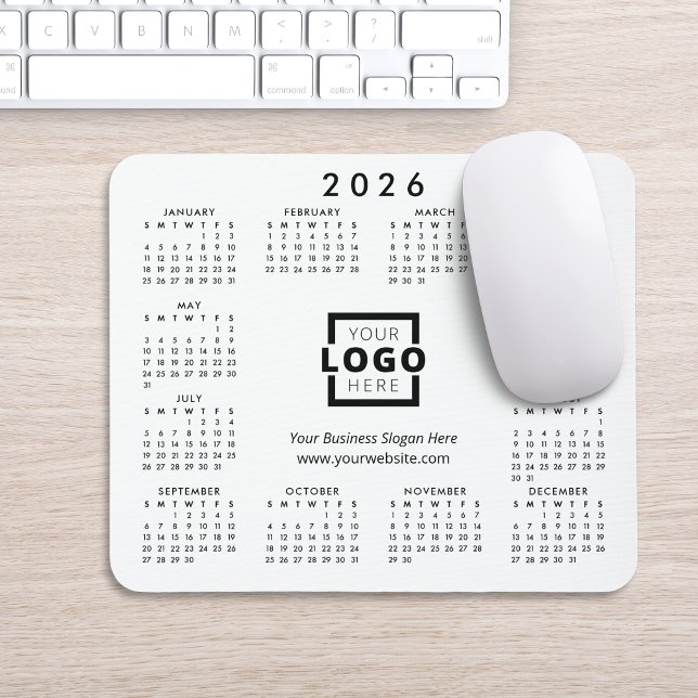 Custom Promotional Business Logo 2024 Calendar Mouse Mat (Creator Uploaded)