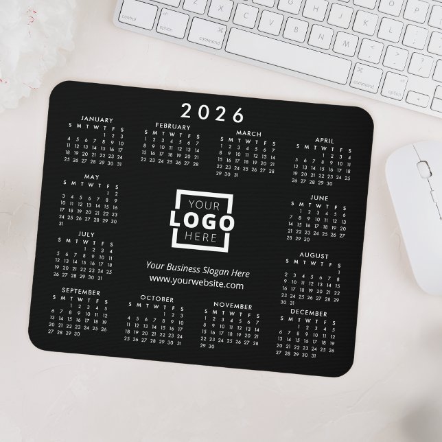 Custom Promotional Business Logo 2026 Calendar Mouse Mat (Creator Uploaded)