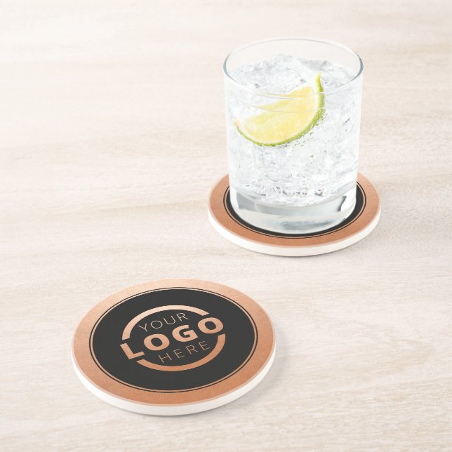 Custom Promotional Business Logo Branded Copper Coaster (Side)