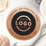 Custom Promotional Business Logo Branded Copper Round Paper Coaster<br><div class="desc">Create your own personalised coaster with your own company logo or custom image. Customised promotional coasters with your business logo are great for corporate dinner events, or any event where branded coasters would be ideal. If you have a restaurant, bar, catering company, or other food and beverage service business, this...</div>