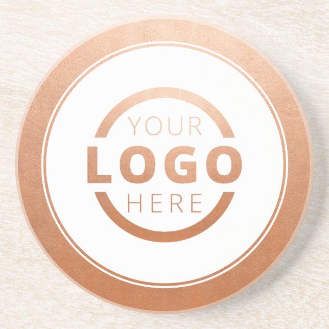 Custom Promotional Business Logo Branded Gold Coaster (Front)