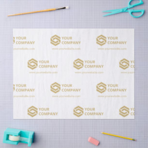 Custom Promotional Business Logo Branded Gold Tissue Paper