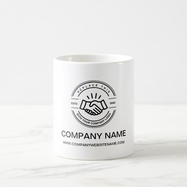 Custom Promotional Business Logo Coffee Mug (Center)