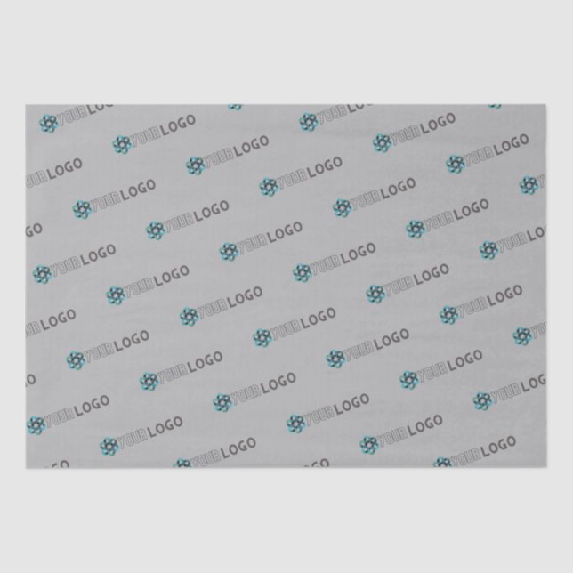 Custom promotional business logo grey packaging tissue paper (Front)
