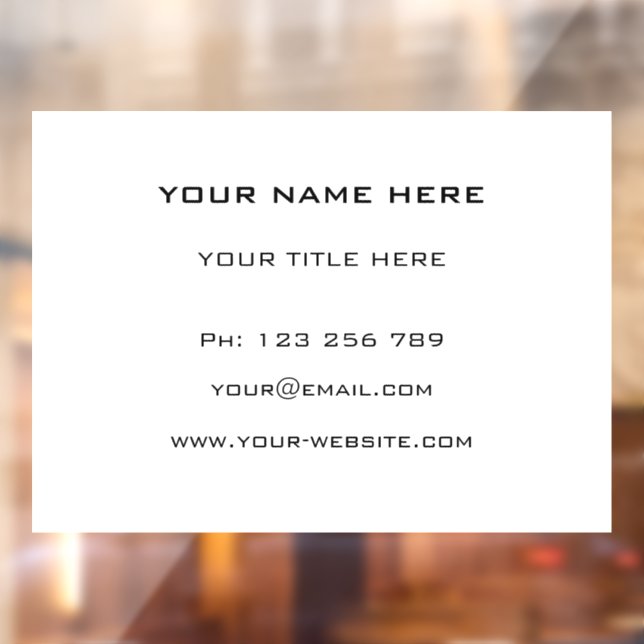 Custom Promotional Business Window Cling Template (Sheet 2)