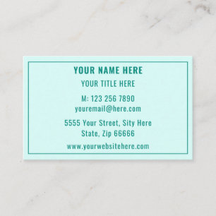 Custom Promotional Company Business Card