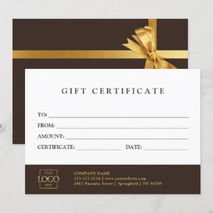 Custom Promotional Gift Certificate Template