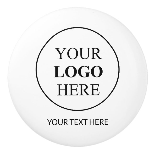 Custom Promotional Logo – No Minimum Order Ceramic Knob (Front)