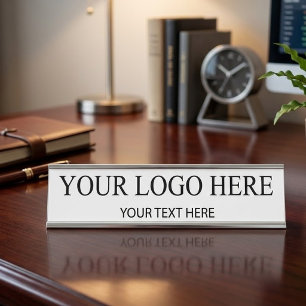 Custom Promotional Logo – No Minimum Order Desk Name Plate