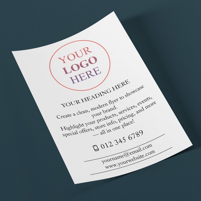 Custom Promotional Logo – No Minimum Order Flyer (Creator Uploaded)