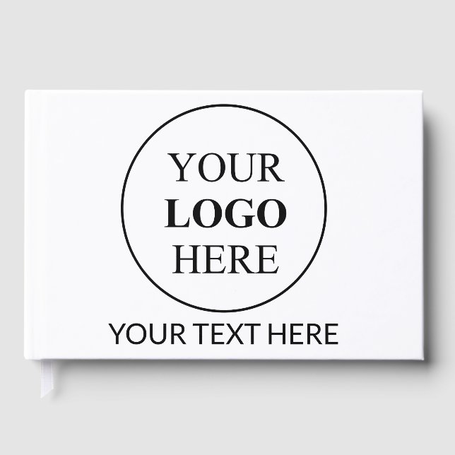 Custom Promotional Logo – No Minimum Order Guest Book (Front)