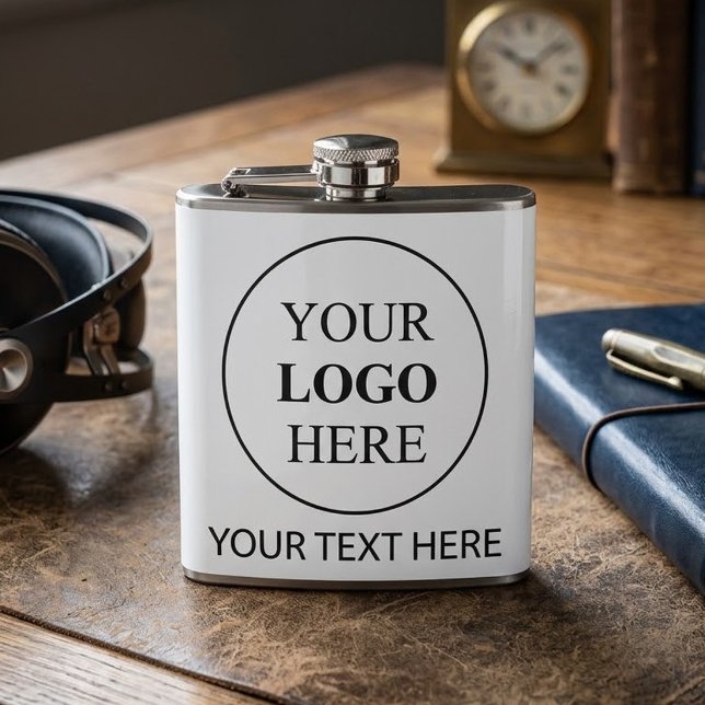 Custom Promotional Logo – No Minimum Order Hip Flask (Creator Uploaded)