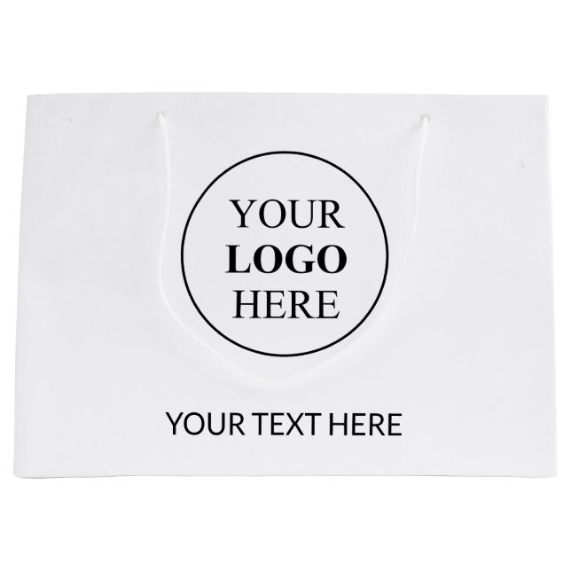 Custom Promotional Logo – No Minimum Order Large Gift Bag (Front)