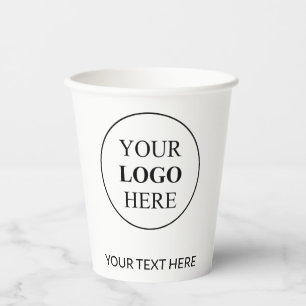 Custom Promotional Logo – No Minimum Order Paper Cups