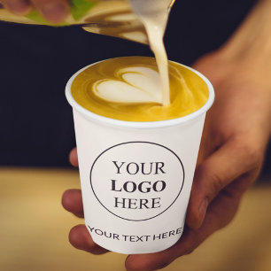 Custom Promotional Logo – No Minimum Order Paper Cups