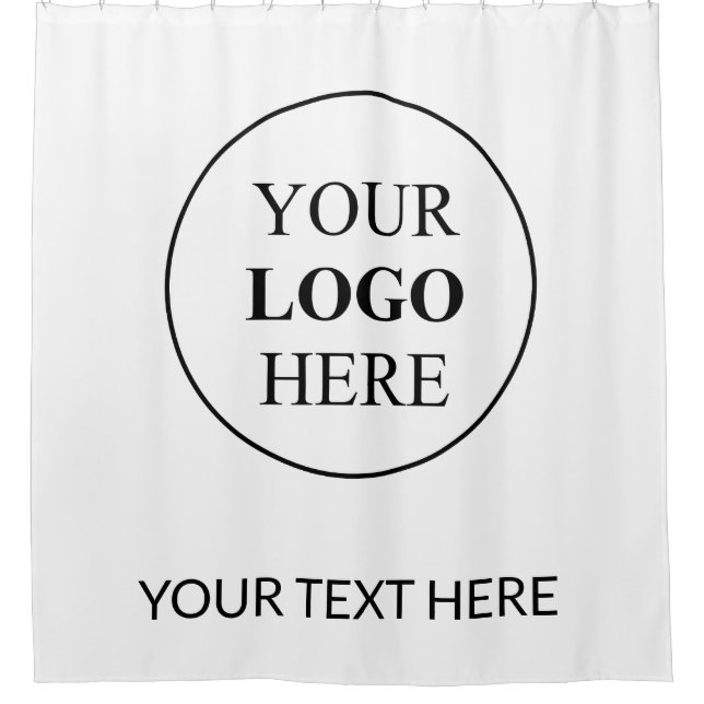 Custom Promotional Logo – No Minimum Order Shower Curtain (Front)