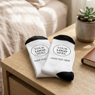 Custom Promotional Logo – No Minimum Order Socks