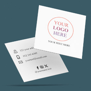 Custom Promotional Logo – No Minimum Order Square Business Card