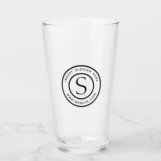 Custom Promotional Monogram Glass (Front)