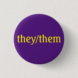 Custom Pronoun Nonbinary 3 Cm Round Badge