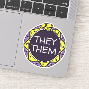 Custom Pronouns LGBTQIA+ Nonbinary Ouroboros Snake