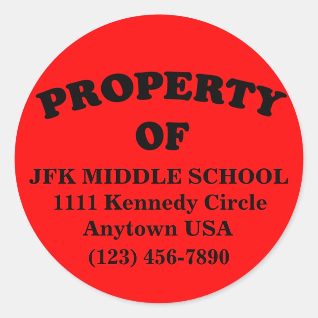 Custom Property Of Stickers (Front)