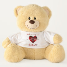 Custom Proposal Heart Teddy Bear