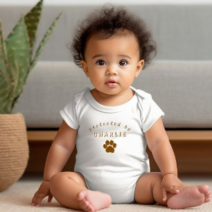 Custom Protected by [Pet's Name] Baby Bodysuit