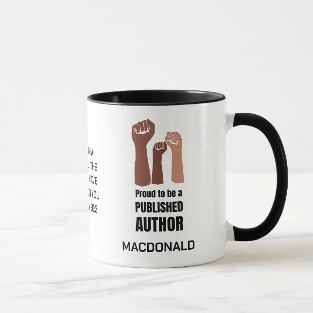 Custom PROUD BLACK PUBLISHEFD AUTHOR Christian Mug (Right)
