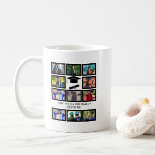 Custom proud dad of the graduate 11 photo collage coffee mug