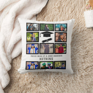 Custom proud dad of the graduate 11 photo collage  cushion