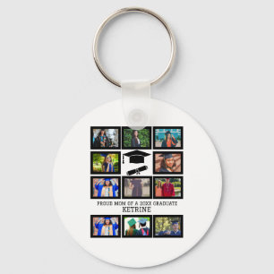 Custom proud dad of the graduate 11 photo collage  key ring